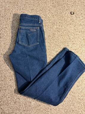 Vintage 80s Calvin Klein High Waisted Straight Leg Jeans Made in USA Size 30